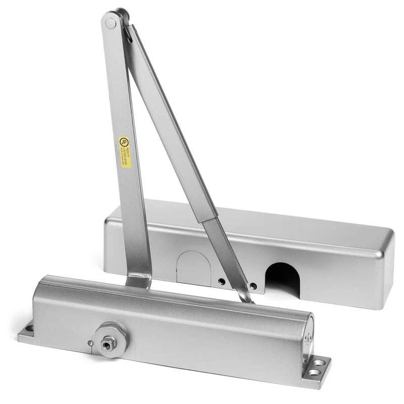 Dynasty Hardware Door Closer, Grade 1 Heavy Duty Commercial Hydraulic Closer, Self-Closing, Adjustable Spring Size 1-6, ADA Compliant, Surface Mount, Sprayed Aluminum, Series 8500 - Image 3